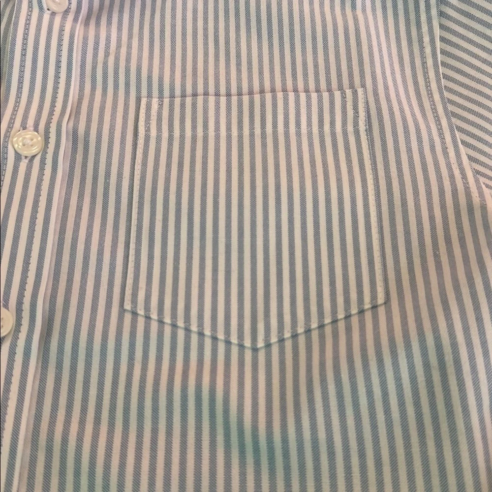 Gymboree boys light blue striped oxford shirt size large (10-12) NWOT